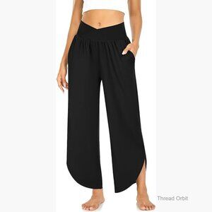 High Waisted Wide Leg Yoga Pants with Pockets Lounge Joggers